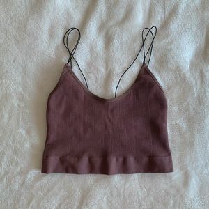 Seamless Ribbed Brami Chocolate